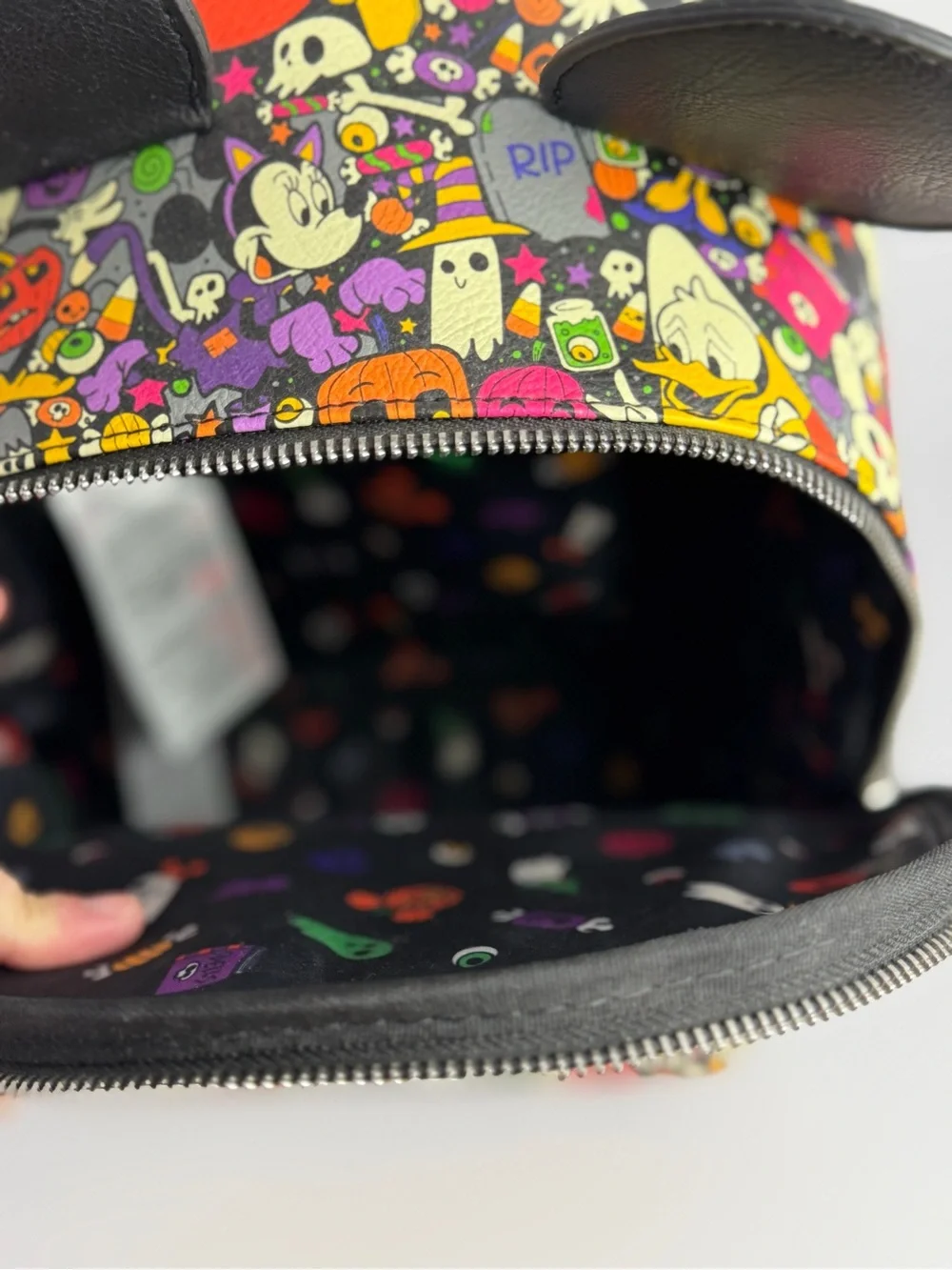 Disney Parks 2022 Loungefly Halloween Mickey & Friends AOP Mini Backpack NWOT